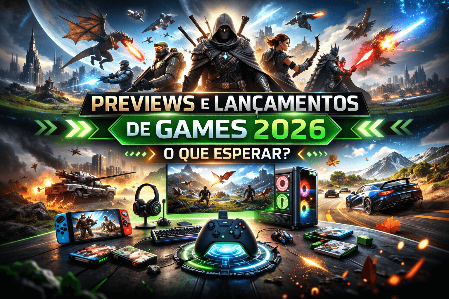 Previews e lançamentos de games 2026