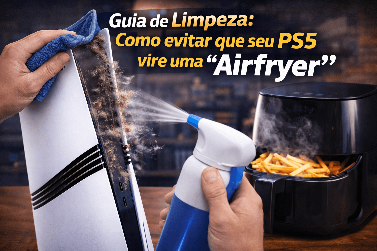 Guia de Limpeza Como evitar que seu PS5 vire uma Airfryer