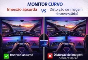 Monitor Curvo em 2026 Imersão absurda ou distorção de imagem desnecessária